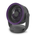ELDONEX ESF-1010-GY - Aufladbarer Tischventilator 9W/5V 4000 mAh grau