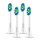 ELDONEX ETB-0001-WH - Confezione da 4 testine di ricambio STANDARD per spazzolino SonicPro, bianco