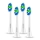 ELDONEX ETB-0002-WH - LOT DE 4 têtes de rechange SENSITIVE pour brosse à dents SonicPro blanches