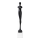 Elegante Metall-Tischdekoration, 43 cm, schwarz