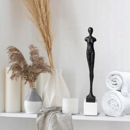 Elegante Metall-Tischdekoration, 43 cm, schwarz