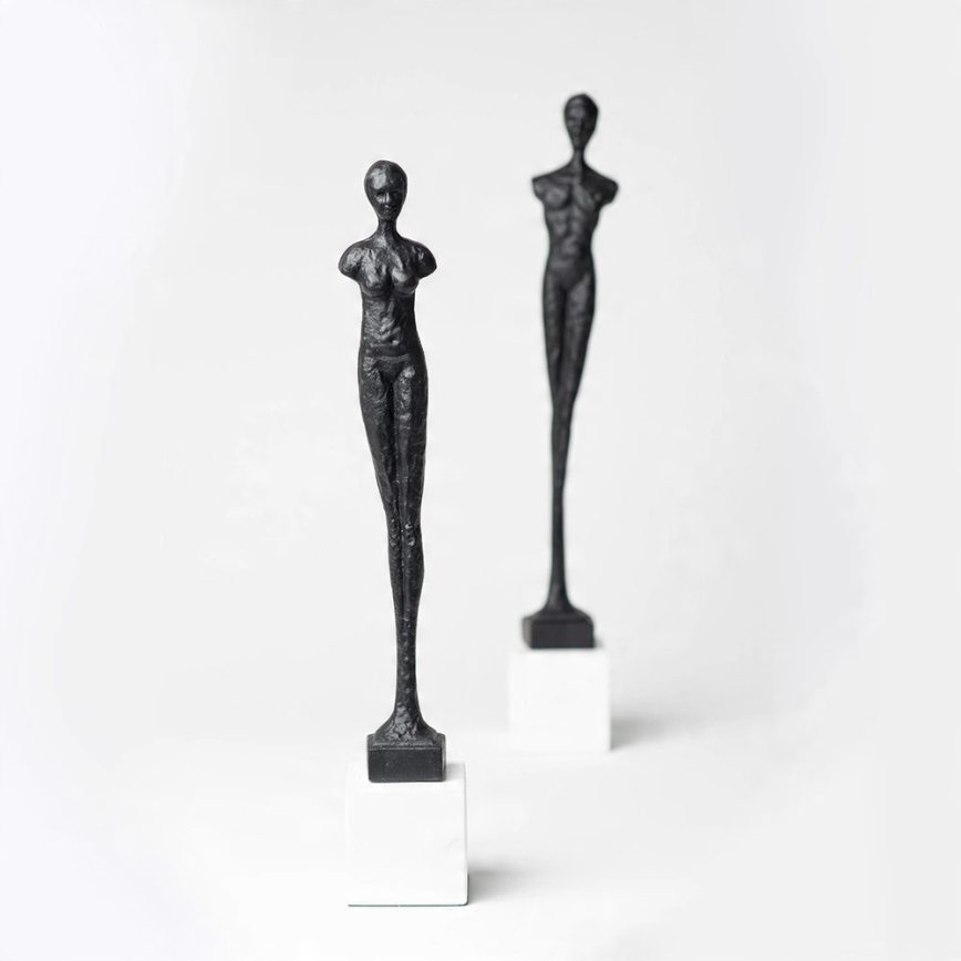 Elegante Metall-Tischdekoration, 43 cm, schwarz
