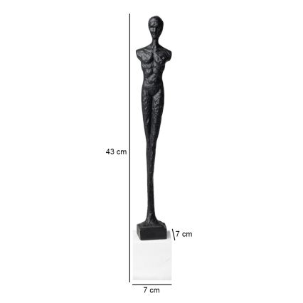 Elegante Metall-Tischdekoration, 43 cm, schwarz