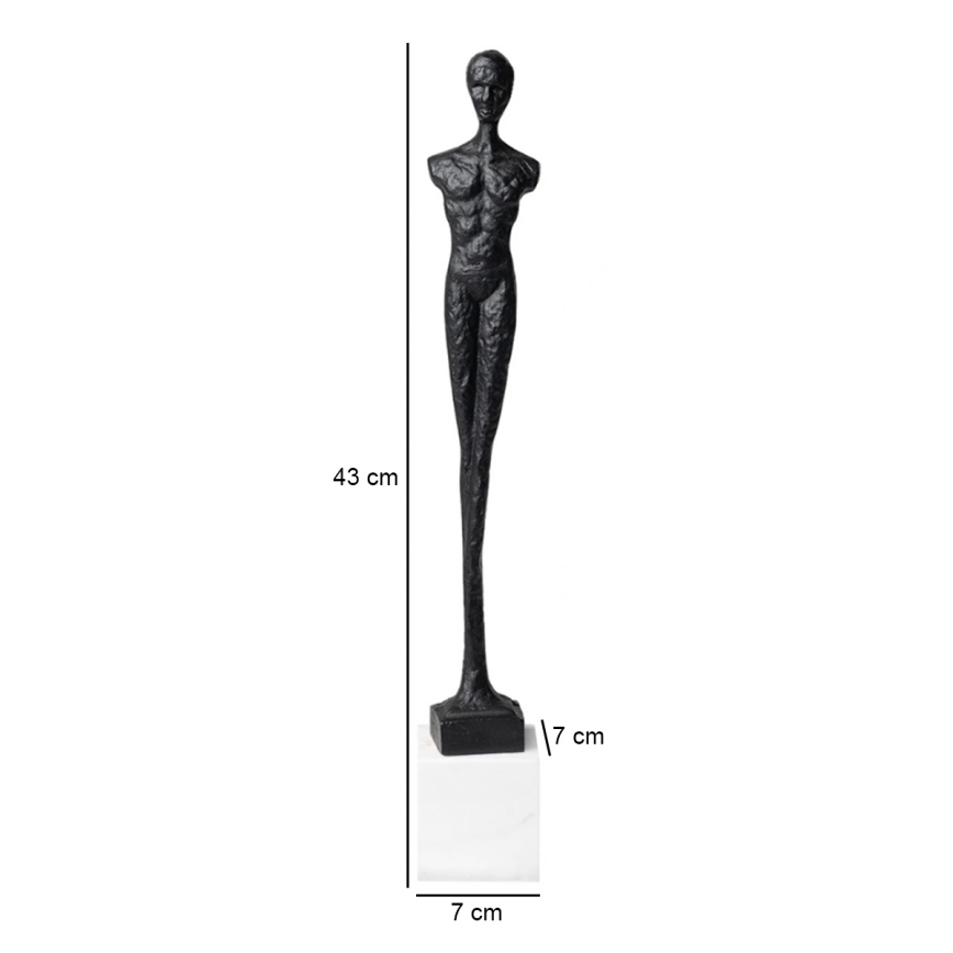 Elegante Metall-Tischdekoration, 43 cm, schwarz