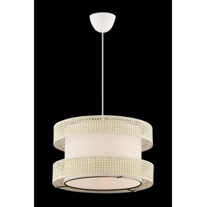Elegante Pendelleuchte HALO an Kabel, 1x E27/60W/230V, cremefarben