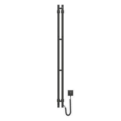 Elektrischer Handtuchwärmer mit Thermostat SILOUETTE 200W/230V 150,6cm IP44 schwarz rechts