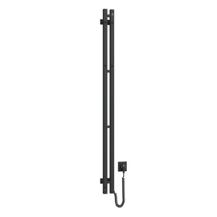 Elektrischer Handtuchwärmer mit Thermostat SILOUETTE 200W/230V 150,6cm IP44 schwarz rechts