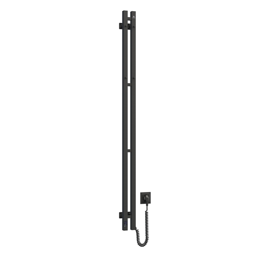 Elektrischer Handtuchwärmer mit Thermostat SILOUETTE 200W/230V 150,6cm IP44 schwarz rechts