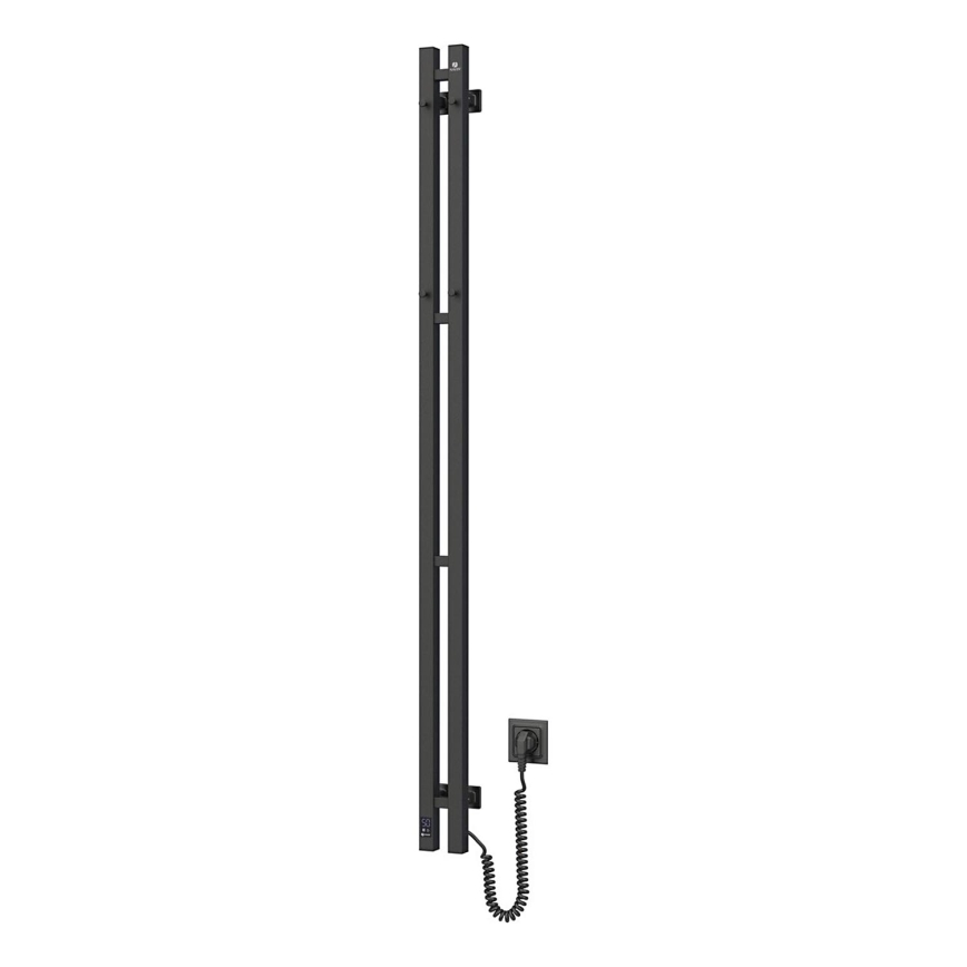 Elektrischer Handtuchwärmer mit Thermostat SILOUETTE 200W/230V 150,6cm IP44 schwarz rechts
