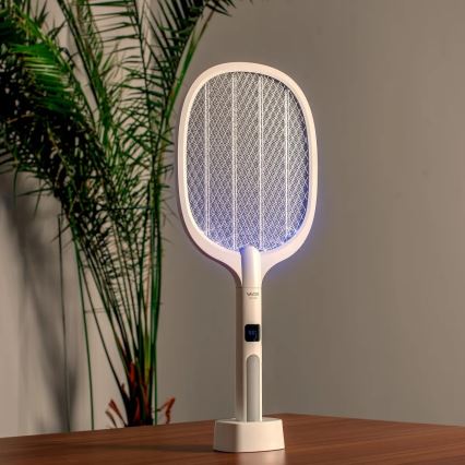 Elektrischer LED-Insektenvernichter 2-in-1 mit LCD-Anzeige 1200 mAh/5V weiß