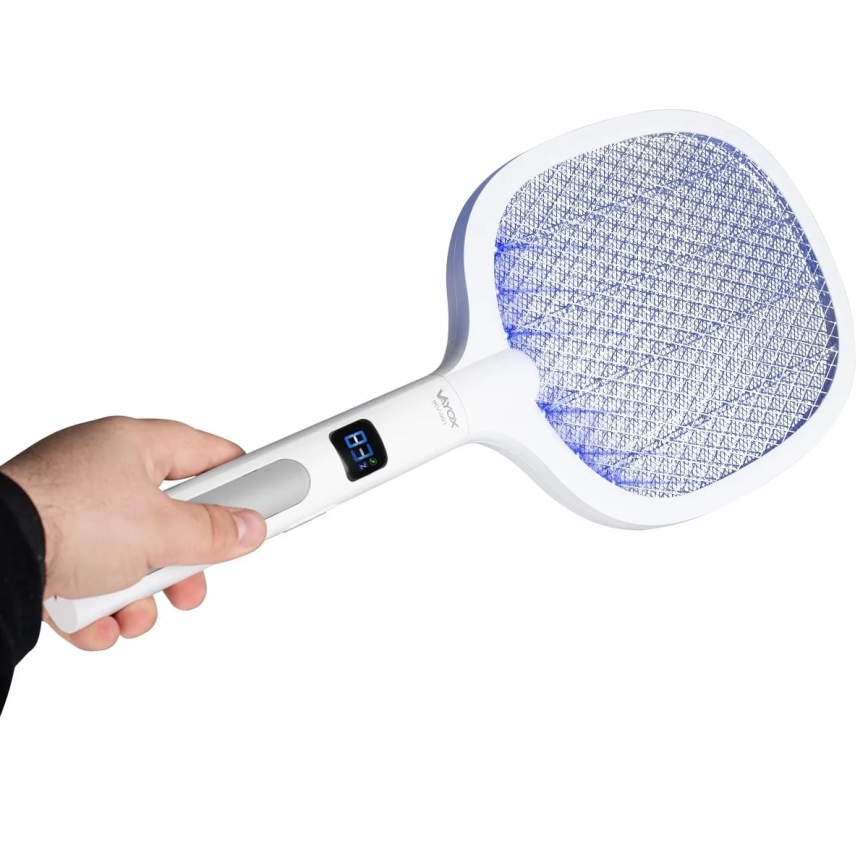 Elektrischer LED-Insektenvernichter 2-in-1 mit LCD-Anzeige 1200 mAh/5V weiß