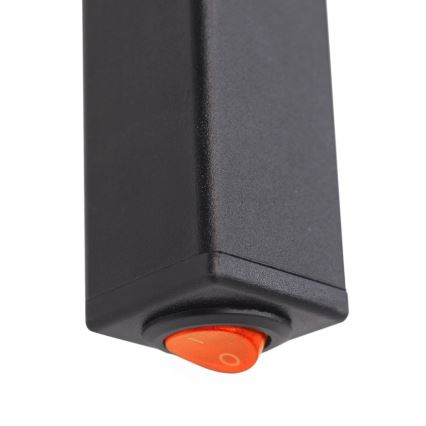 Elektro-Handtuchhalter SILOUETTE 187W/230V 101,1 cm IP44 schwarz rechts eckig