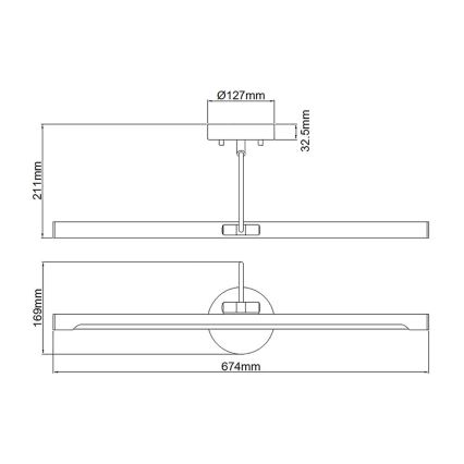 Elstead ALTON-PL-L-BB - Lampada LED per quadri ALTON LED/10W/230V oro