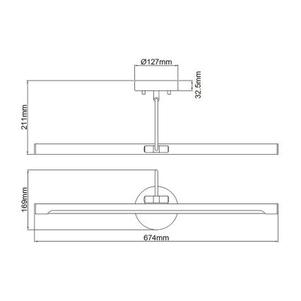 Elstead ALTON-PL-L-BLK - Lampada per quadri a LED ALTON LED/10W/230V nero