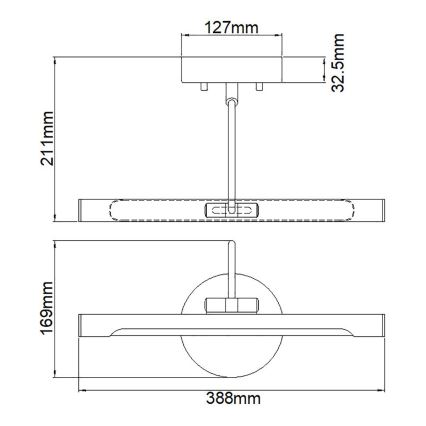 Elstead ALTON-PL-S-BLK - LED Applique pour tableau ALTON LED/6W/230V noir