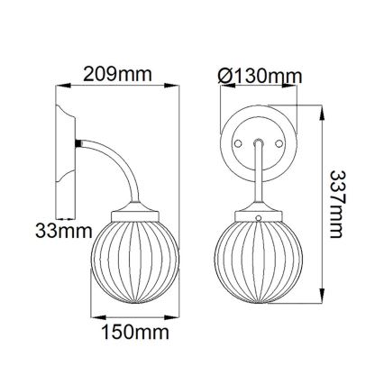 Elstead - Applique COSMOS 1xE14/60W/230V bianco/ottone