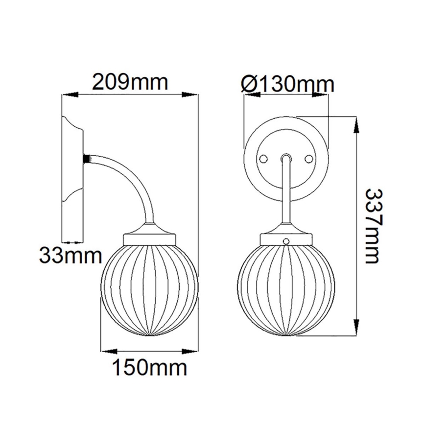 Elstead - Applique COSMOS 1xE14/60W/230V bianco/ottone