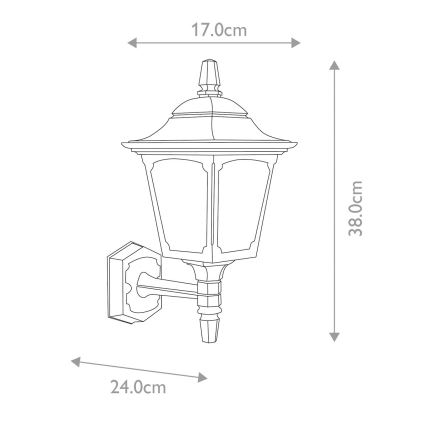 Elstead - Applique da esterno CHAPEL 1xE27/100W/230V IP44