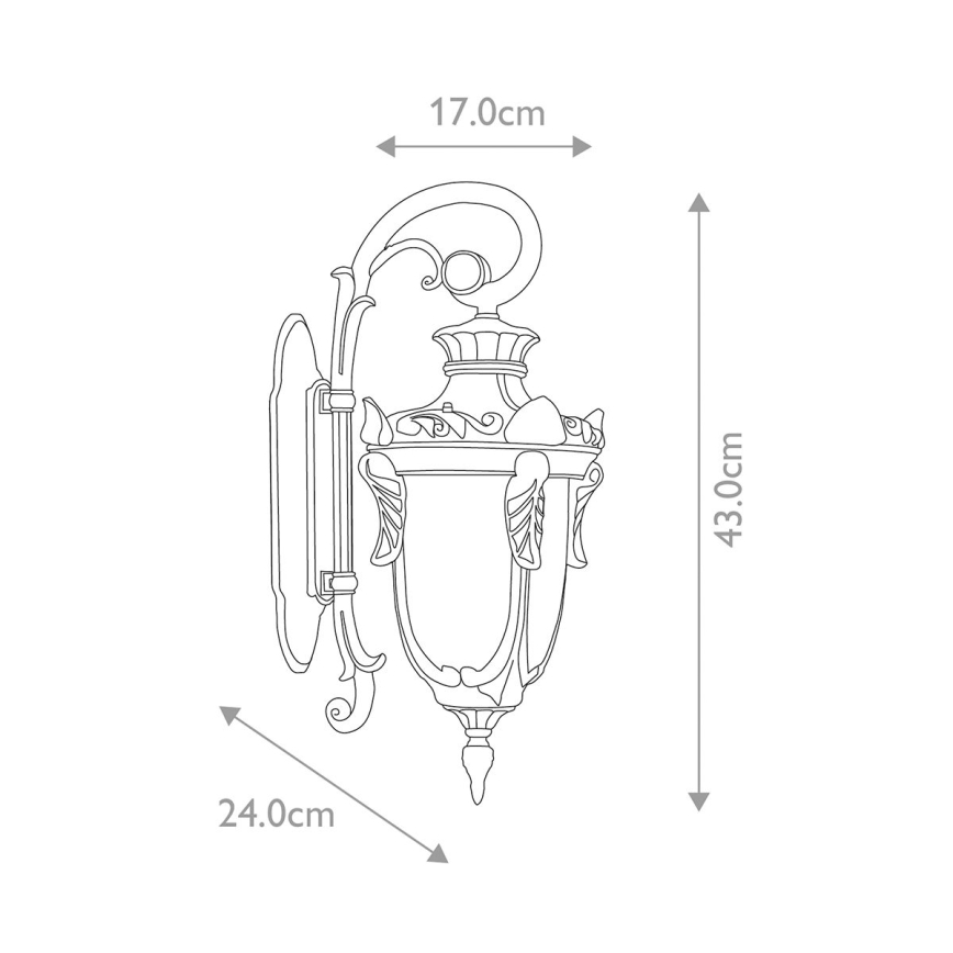 Elstead - Applique da esterno PHILADELPHIA 1xE27/100W/230V IP44