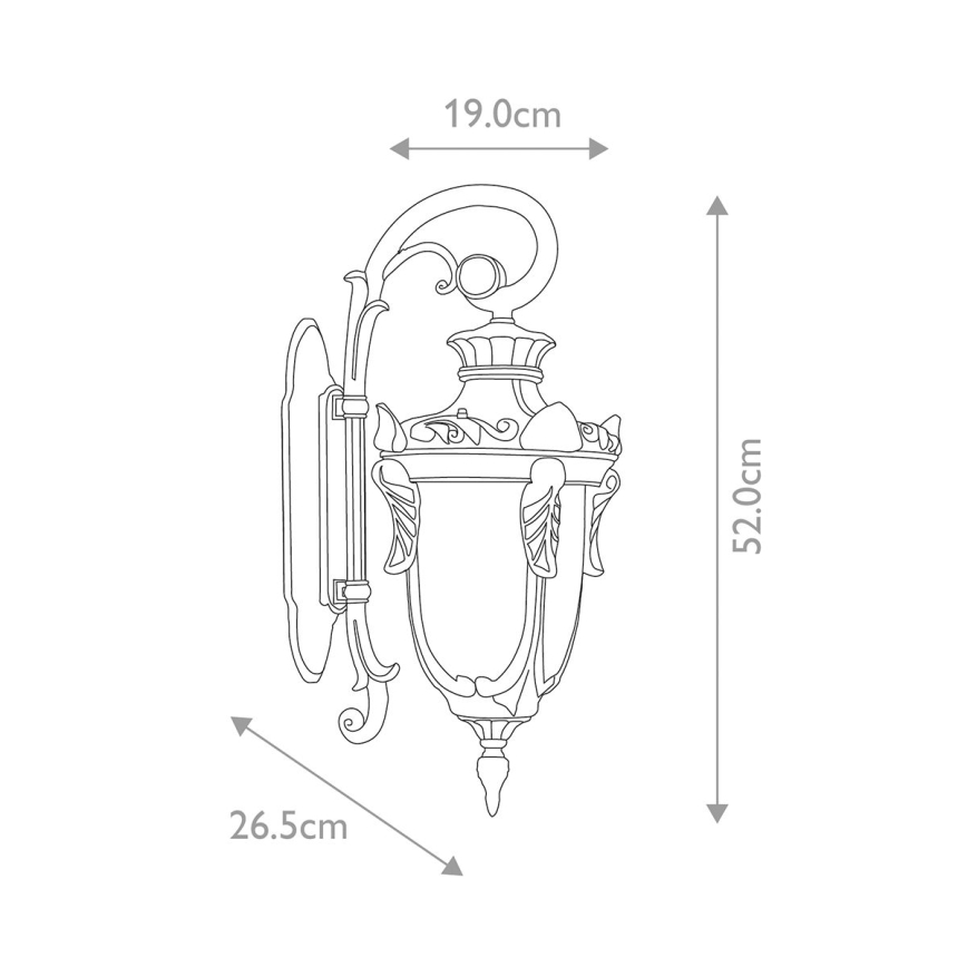 Elstead - Applique da esterno PHILADELPHIA 1xE27/100W/230V IP44 nero