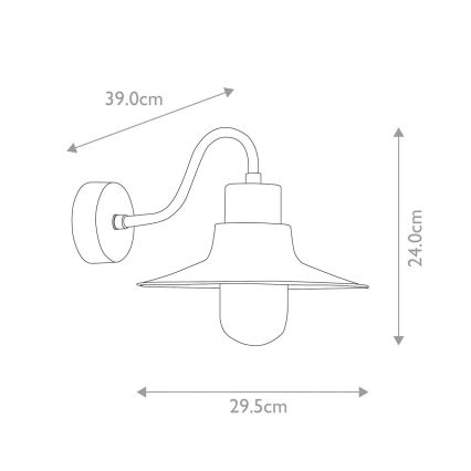 Elstead - Applique da esterno SHELDON 1xE27/100W/230V IP44 turchese