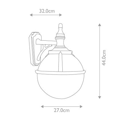 Elstead - Applique murale d'extérieur GLENBEIGH 1xE27/100W/230V IP44