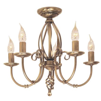 Elstead - Suspension chaîne ARTISAN 5xE14/60W/230V