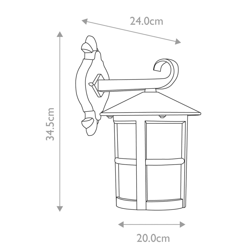 Elstead - Außenwandbeleuchtung HEREFORD 1xE27/100W/230V IP43