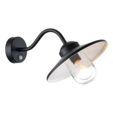 Elstead - Außenwandleuchte mit Sensor KLAMPENBORG 1xE27/60W/230V IP44