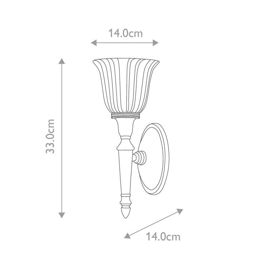 Elstead - LED Badezimmer-Wandleuchte DRYDEN 1xG9/3W/230V IP44 goldfarben