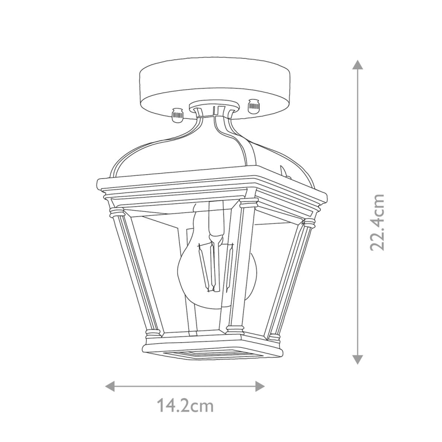 Elstead - Plafoniera da esterno BAYVIEW 1xE27/60W/230V IP44 nera