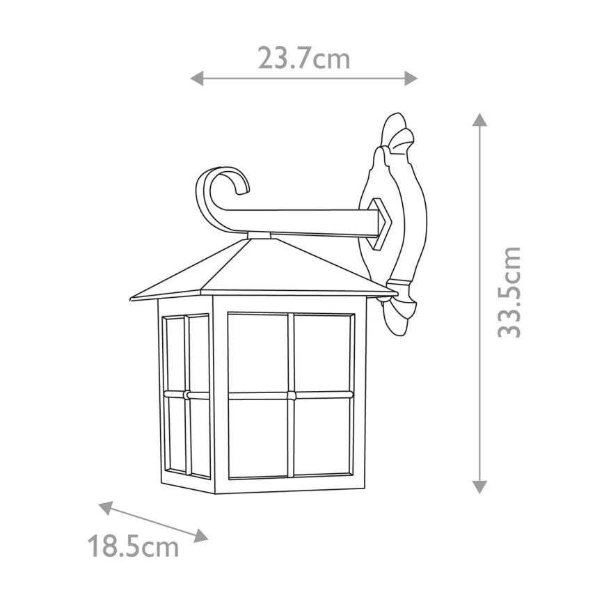 Elstead BL18-BLACK - Applique da esterno WINCHESTER 1xE27/100W/230V IP43