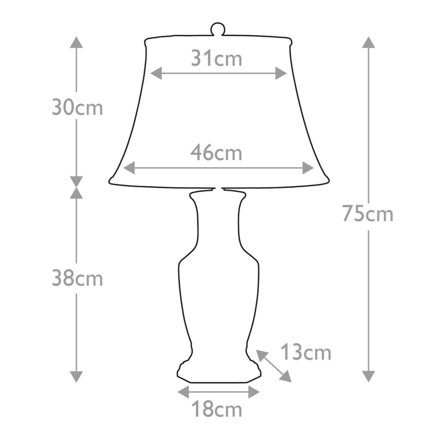 Elstead - Lampe de table BLEU HEX 1xE27/60W/230V