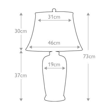 Elstead - Lampada da tavolo BLU TRADITIONAL 1xE27/60W/230V