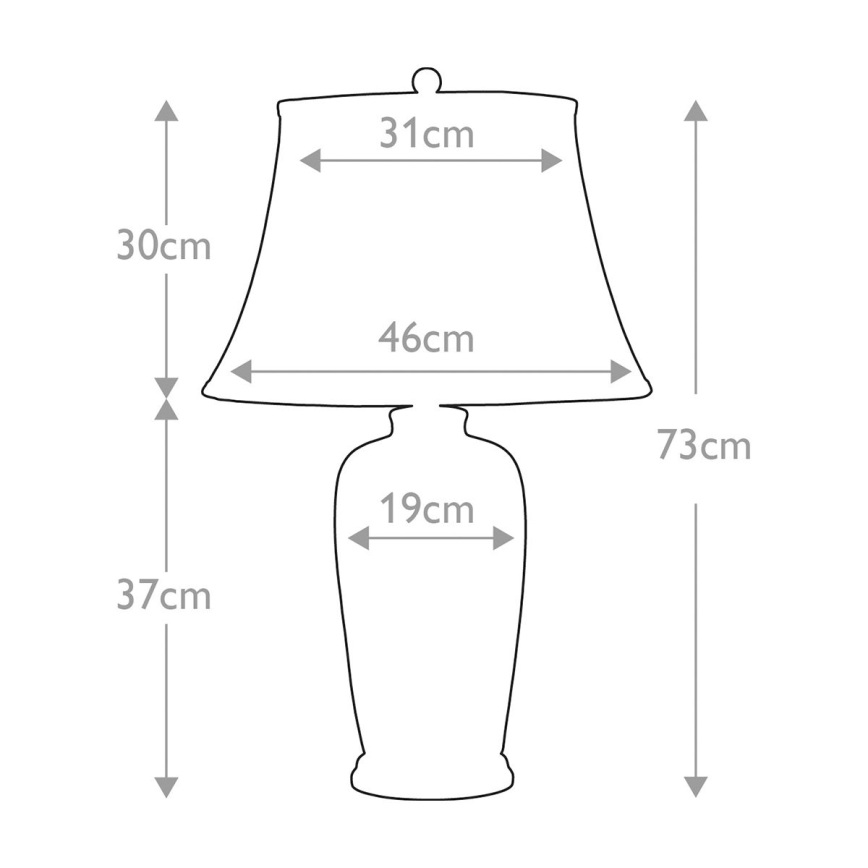 Elstead - Lampada da tavolo BLU TRADITIONAL 1xE27/60W/230V