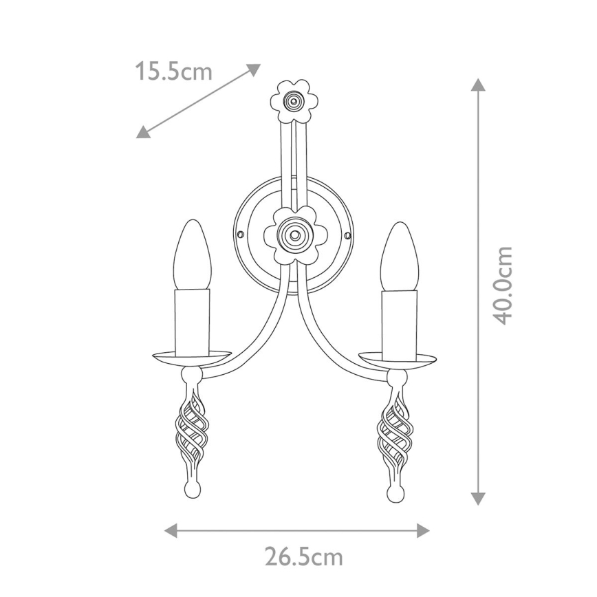Elstead - Applique murale BELFRY 2xE14/60W/230V