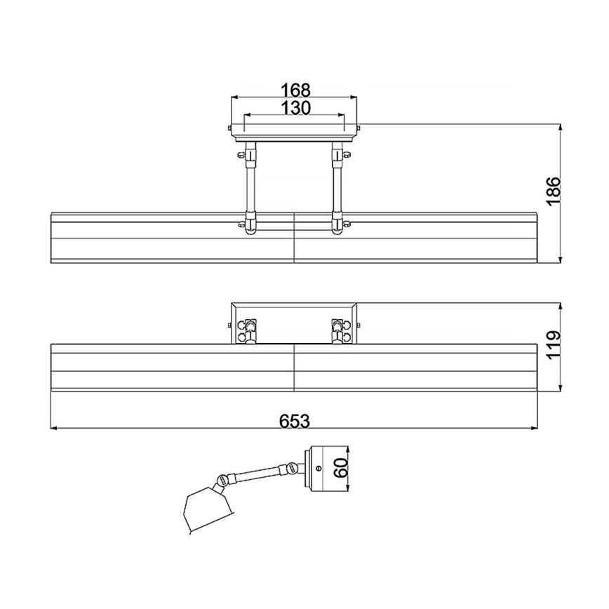 Elstead - Applique pour tableau CHAWTON 4xE14/40W/230V doré
