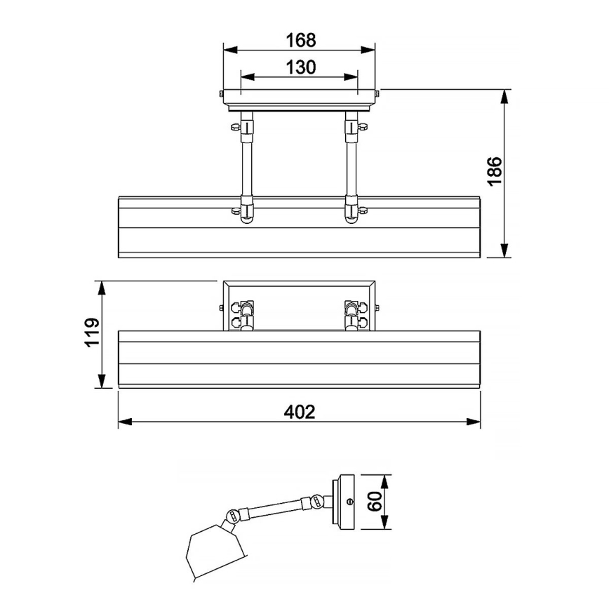 Elstead - Applique pour tableau CHAWTON 2xE14/40W/230V doré