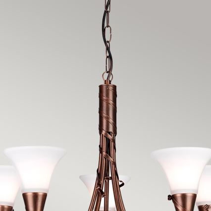 Elstead - Lampadario a sospensione con catena EMILY 5xE14/40W/230V