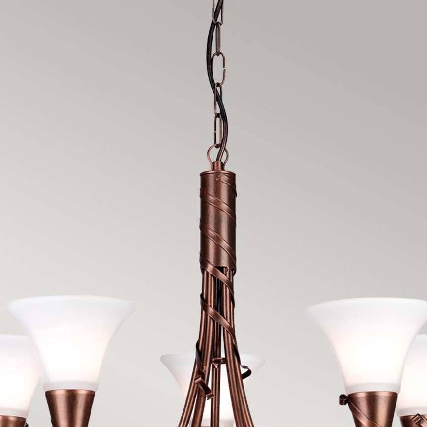 Elstead - Lampadario a sospensione con catena EMILY 5xE14/40W/230V
