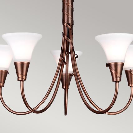 Elstead - Lampadario a sospensione con catena EMILY 5xE14/40W/230V