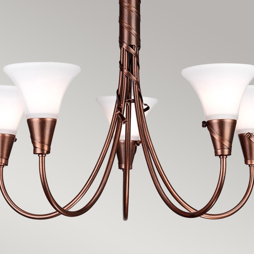 Elstead - Lampadario a sospensione con catena EMILY 5xE14/40W/230V