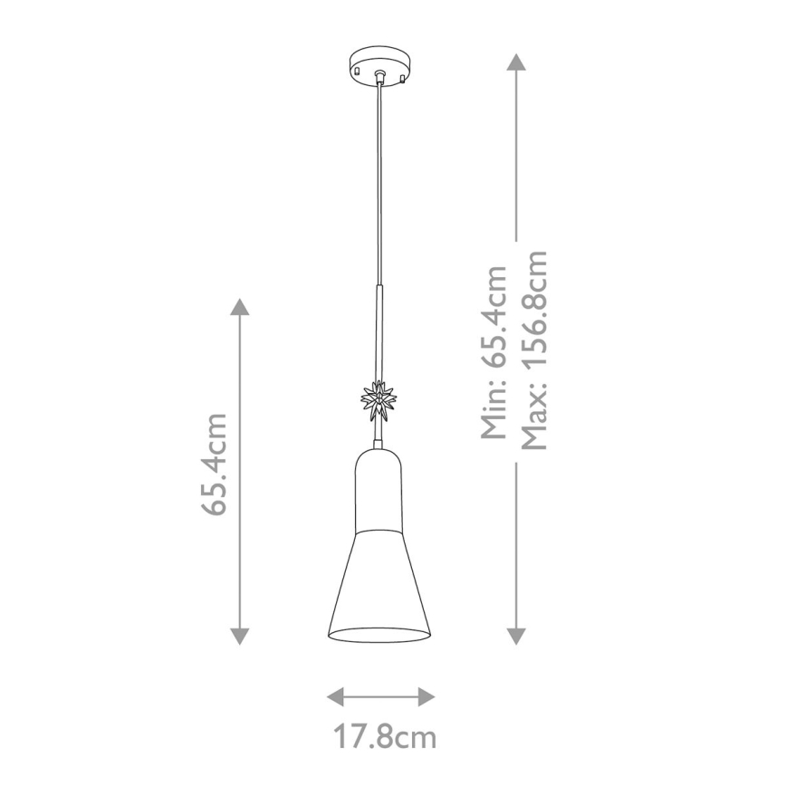 Elstead - Hängeleuchte ETOILE 1xE27/60W/230V d 17,8 cm schwarz