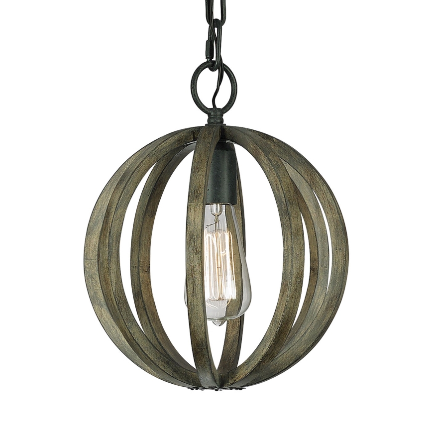 Elstead FE-ALLIER-P-WW - Suspension sur chaîne ALLIER 1xE27/60W/230V chêne
