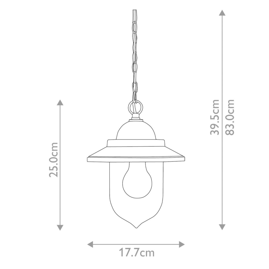Elstead FE-ALLIER-P-WW - Suspension sur chaîne ALLIER 1xE27/60W/230V chêne