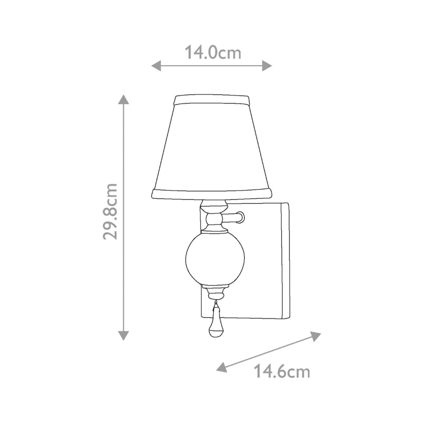 Elstead FE-ARGENTO1 - Applique ARGENTO 1xE14/60W/230V