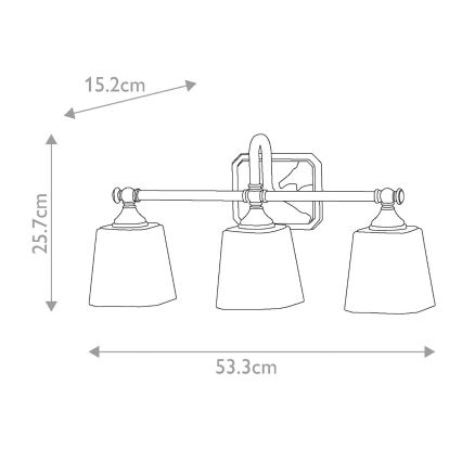 Elstead FE-CONCORD3-BATH - Lampada da bagno a LED CONCORD 3xG9/3W/230V IP44