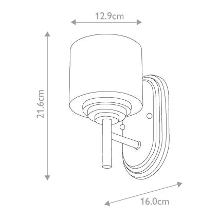 Elstead FE-MALIBU1-BATH - LED Applique murale salle de bain MALIBU 1xG9/3W/230V IP44