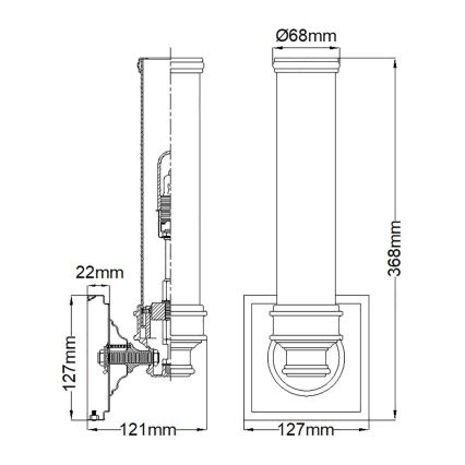 Elstead FE-PAYNE1-BATH - LED Applique murale salle de bain PAYNE 1xG9/3W/230V IP44