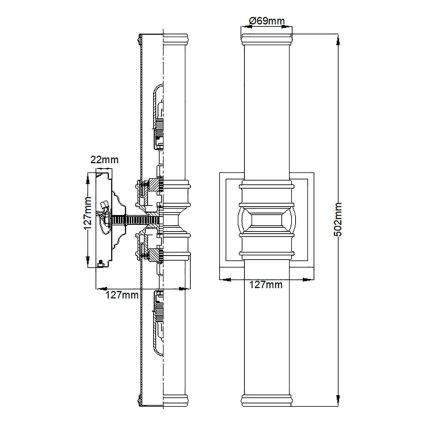 Elstead FE-PAYNE2-BATH -Applique LED per bagno PAYNE 2xG9/3W/230V IP44